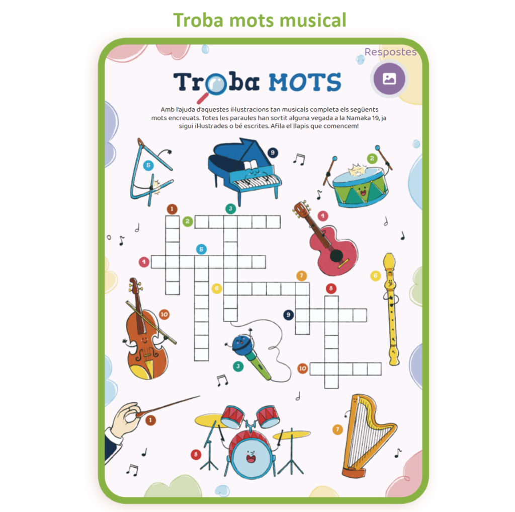 Troba mots 1 - Recurs didàctic: Namaka musical