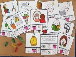 Manipulativo Materiales TEACCH: Tarjetas de los sentidos editable  -Orientacion Andujar